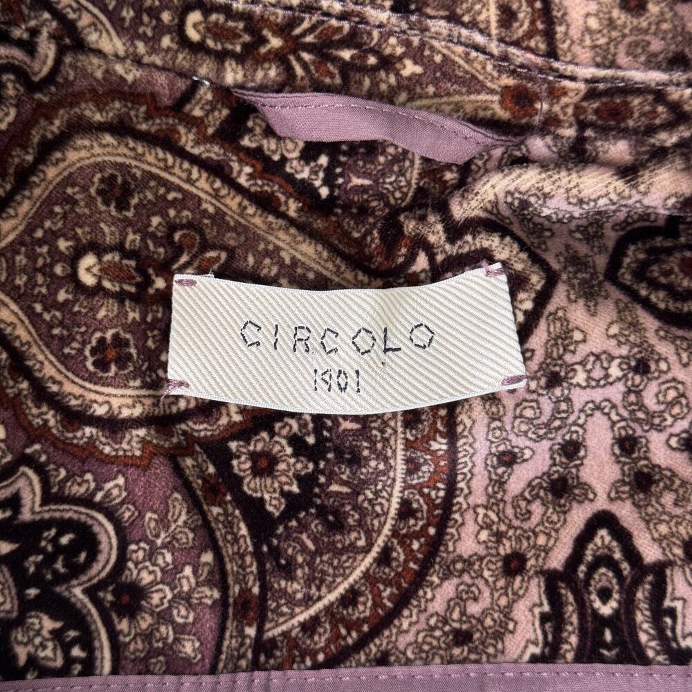 Circolo 1901 Blazer Jacket Women 40 IT Velvet Paisley Floral Preppy Classic 4 US - Picture 4 of 14